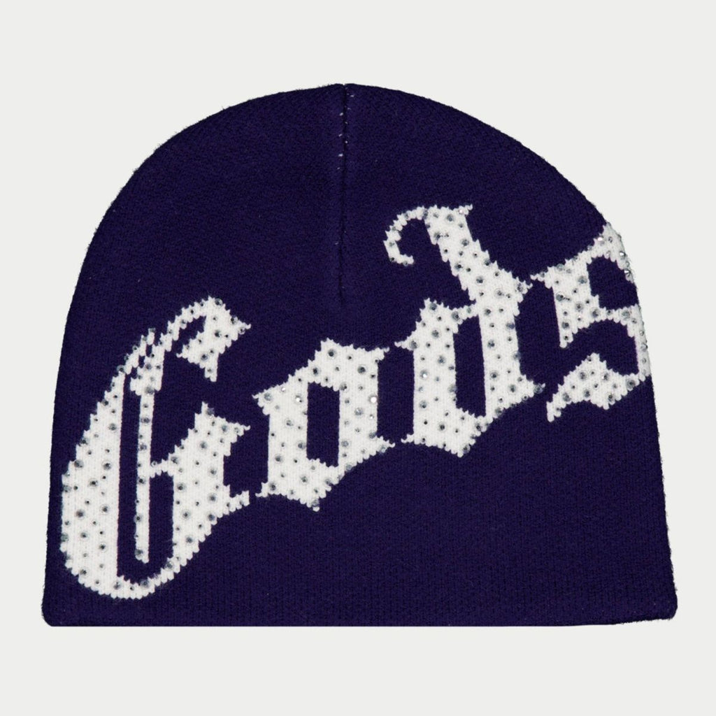 Godspeed OG Logo Studded Beanie- Navy/White