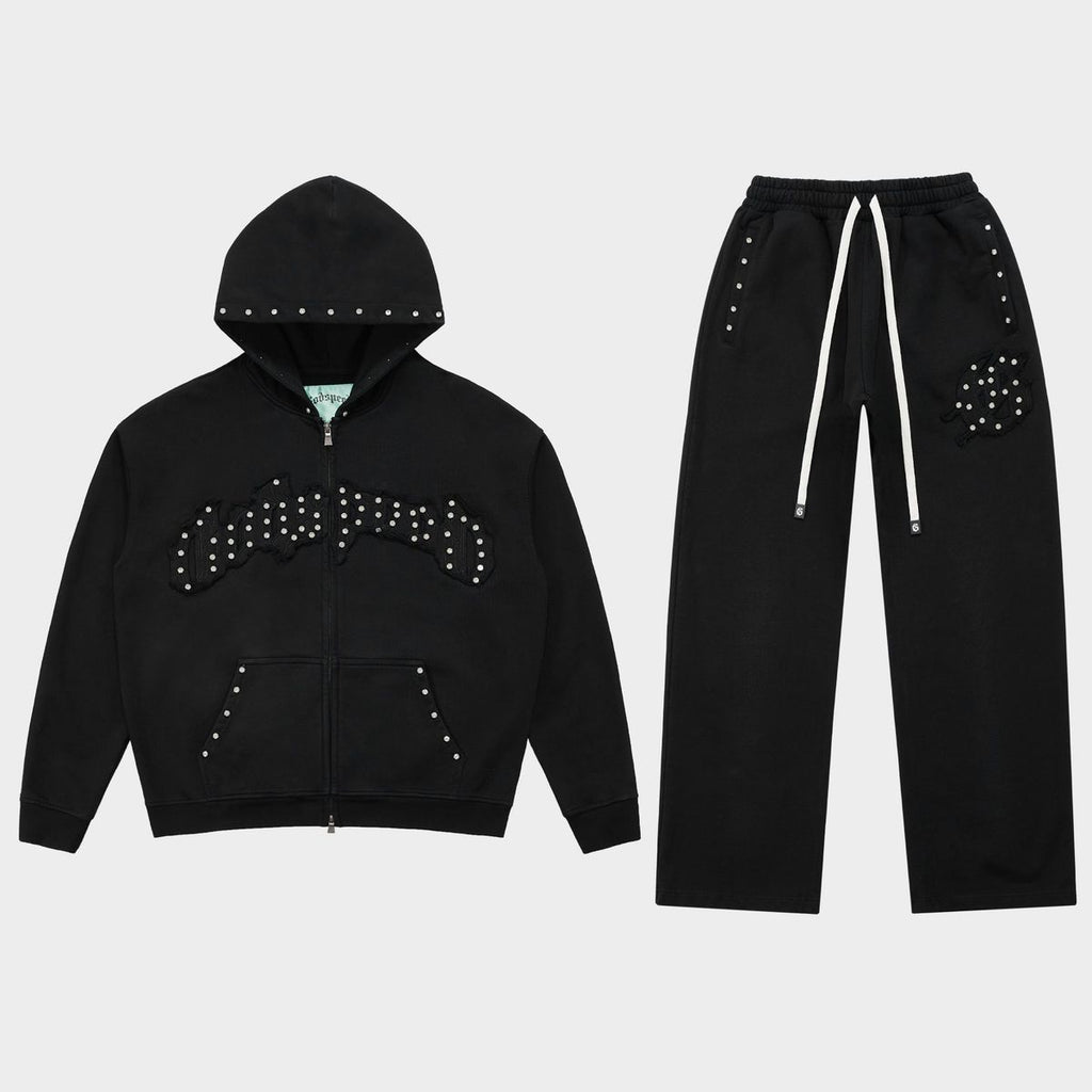 Godspeed Symmetric Studded Hoodie V2- Black