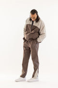 Kindred Track Suit With Rhinestone- Brown/Khaki