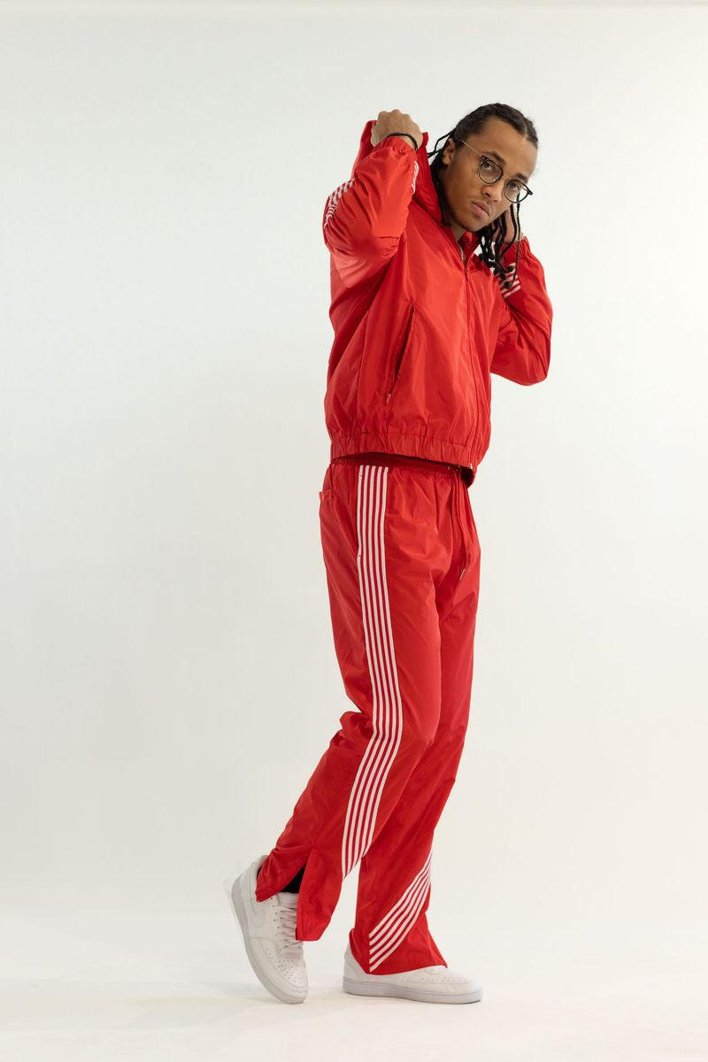 Kindred Nylon Striped Set- Red