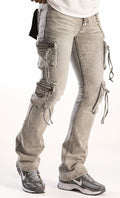 Kindred Rhinestone Stack Jeans- Grey