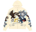 Roku Legend In The Air Zip Down Boxy Hoodie - Eggshell