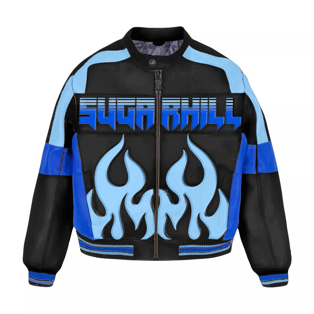 Sugarhill 'Alchemy' Racer Jacket- Black/Blue