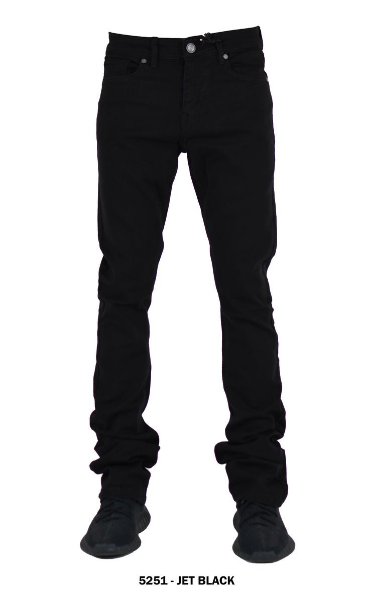 Focus Stacked Jeans - Jet Black
