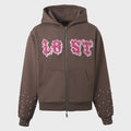 Lost Brown/Pink Patch Zip Up