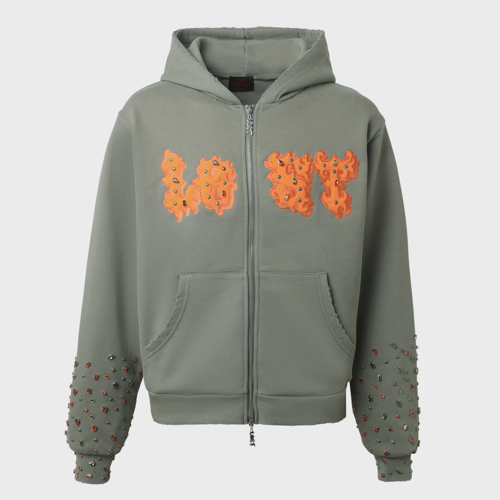 Lost Green/Orange Patch Zip Up