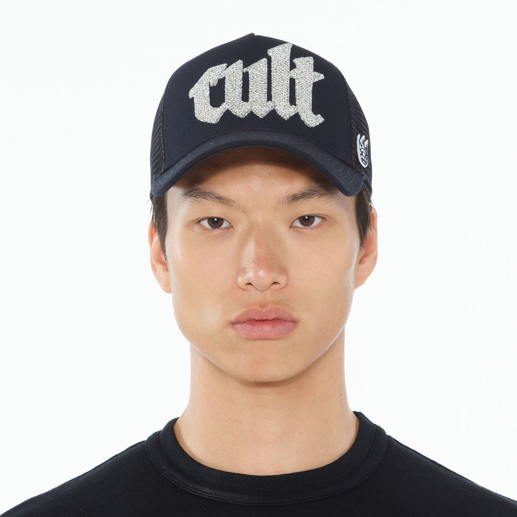 Cult Crystal Script Logo Hat- Black