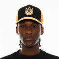 Cult Logo Mesh Back Trucker Hat 'Shimuchan'- Black/ Yellow