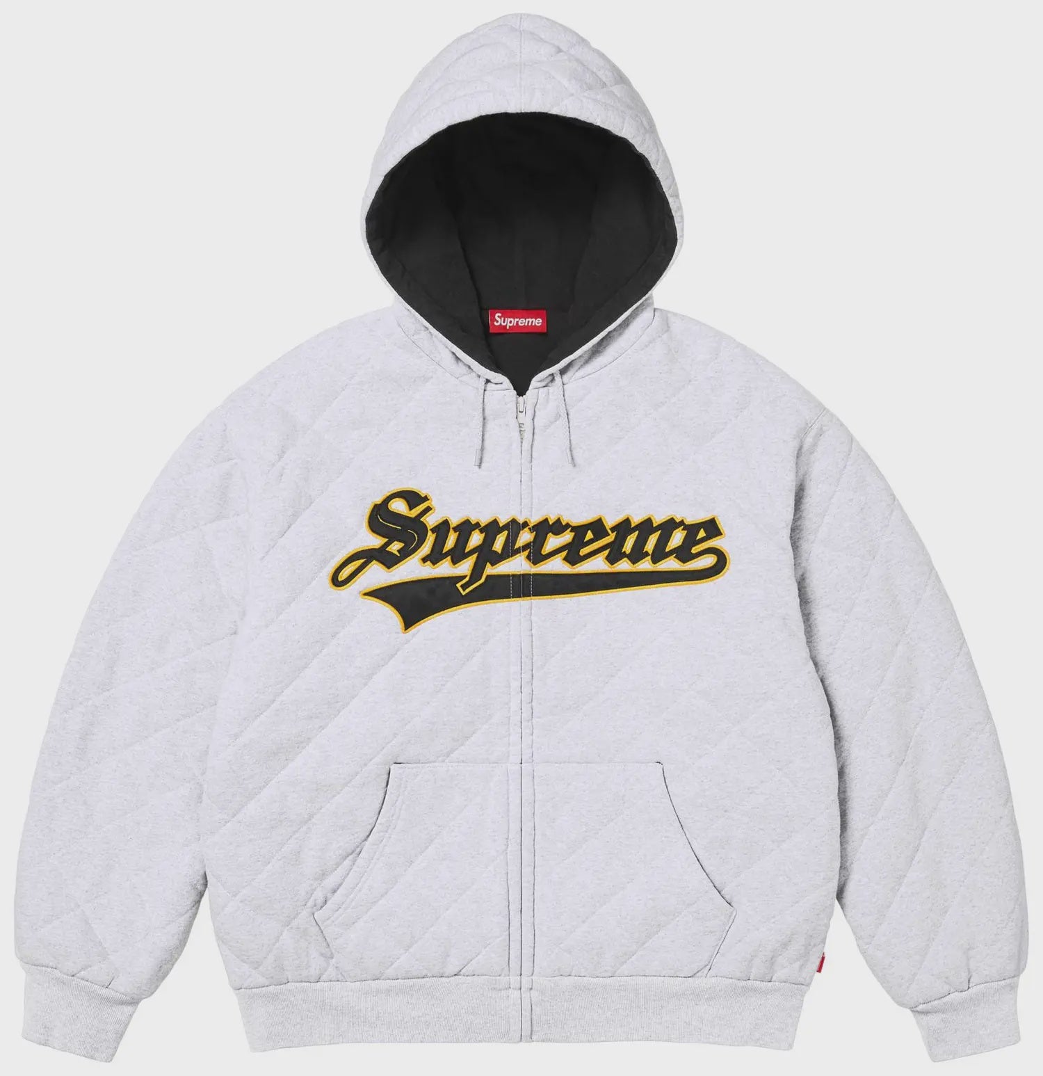 Supreme Quilted Zip Up- Ash Grey