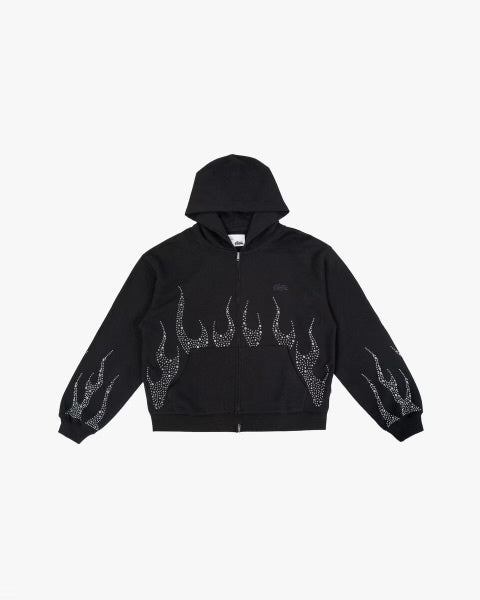 EPTM Metal Flame Zip Up Hoodie- Black