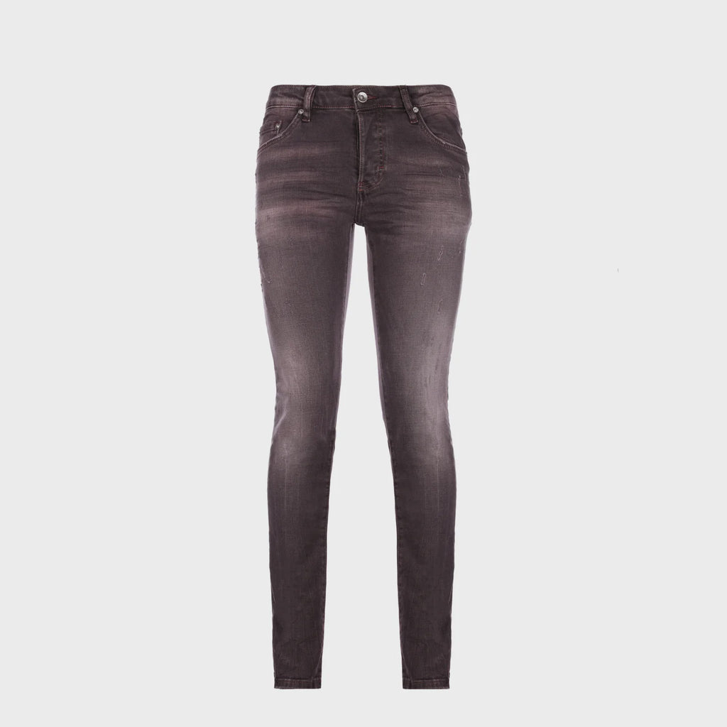 7TH HVN Cortland Cort Skinny Jeans- Burgundy