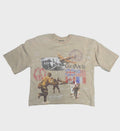 PJ Mark Doomsday Cropped T-Shirt- Vintage Khaki