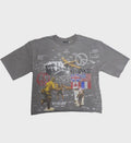PJ Mark Doomsday Cropped T-Shirt- Vintage Black