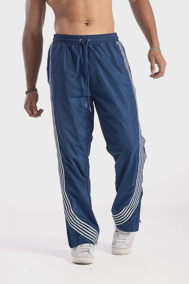 Kindred Nylon Stripe Relax Pants- Navy