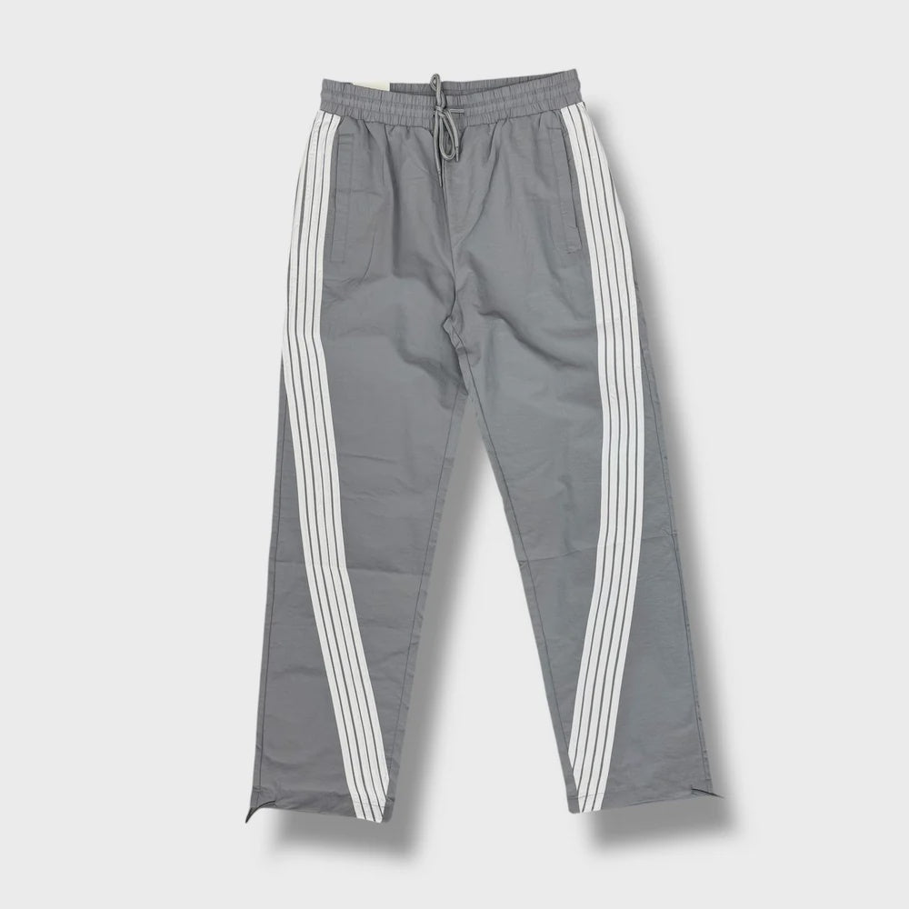 Kindred Nylon Stripe Relax Pants- Grey