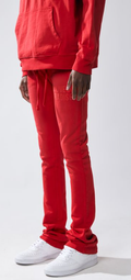 Urban Beast Sun Faded HD Print Sweats- Red