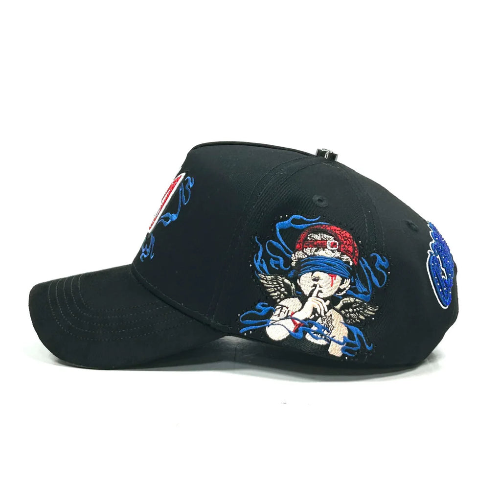 Caps'Fans  'Angels' Hat- Black/Red/Blue