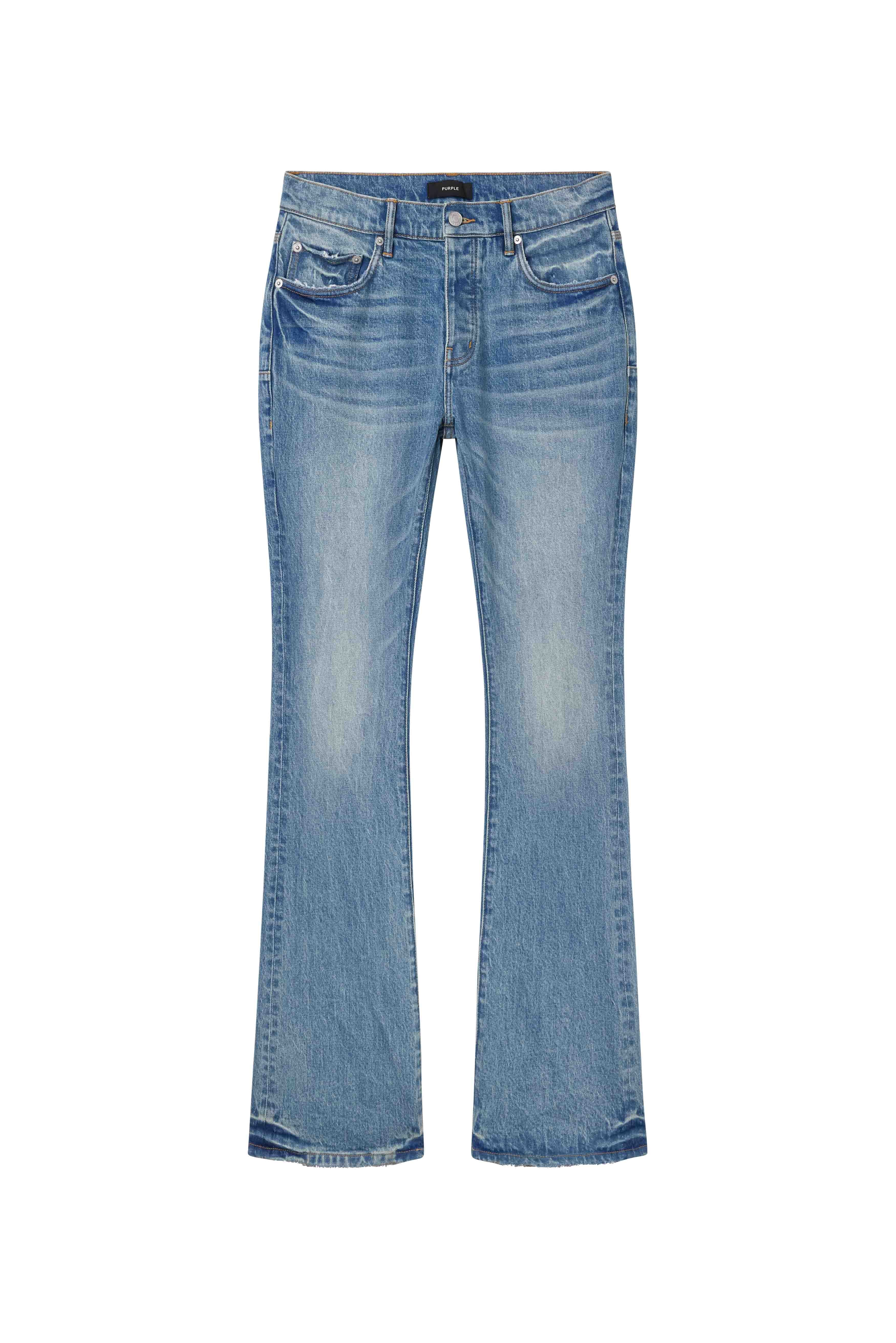 PURPLE P004-FFWL425 Flare Jeans- Lt Indigo