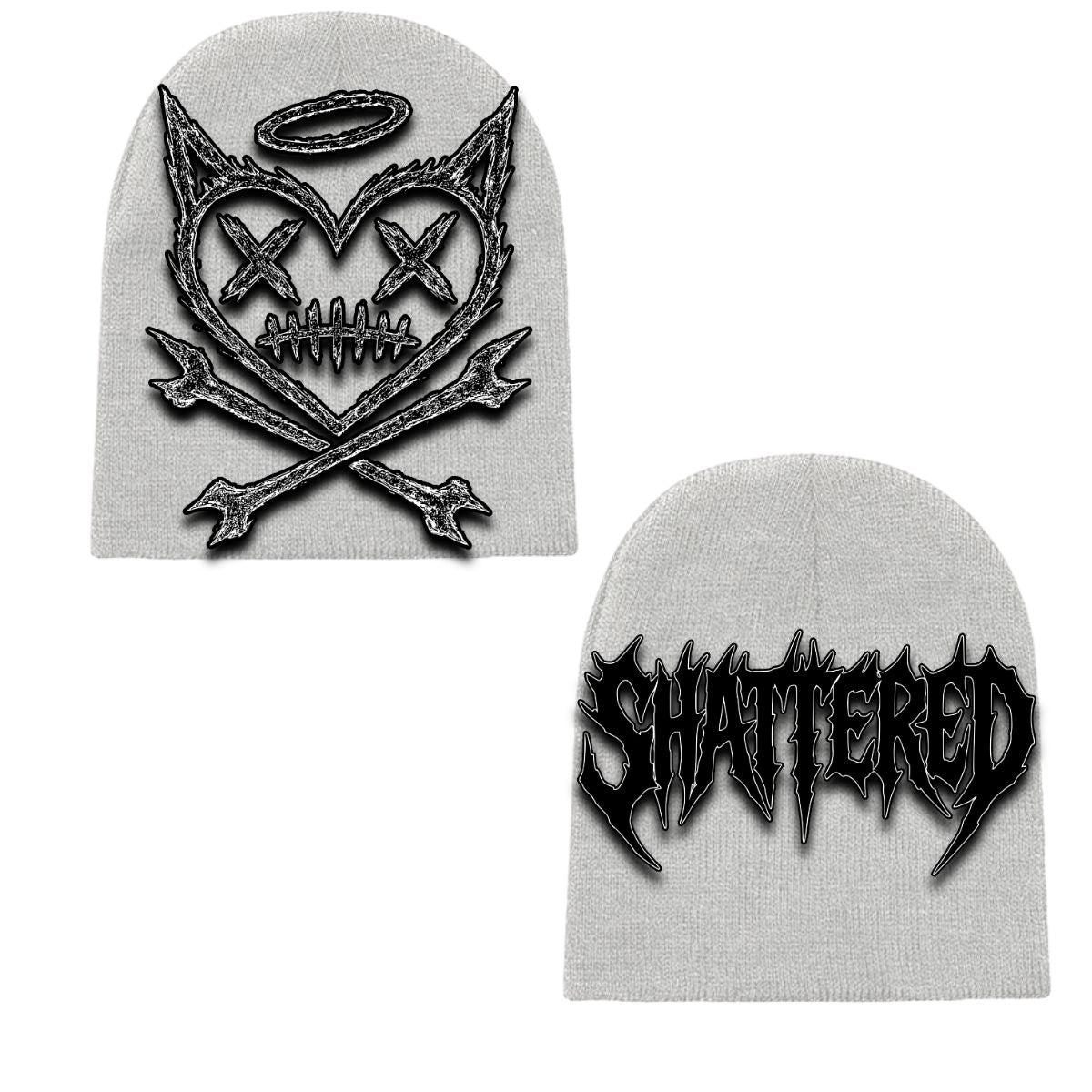 SHATTERED Heads Beanie- Grey