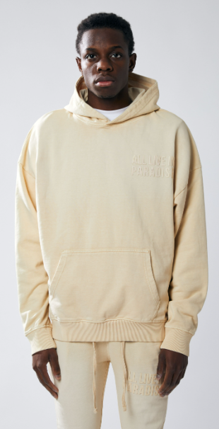 Urban Beast Sun Faded HD Print Hoodie- Khaki