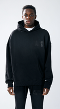 Urban Beast Sun Faded HD Print Hoodie- Blk