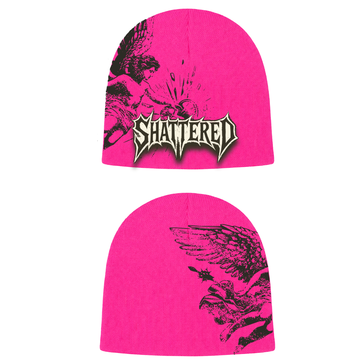 SHATTERED 'Catching Feelings' Beanie- Pink