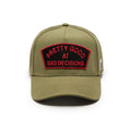 Cult Bad Decisions-A Frame Snapback- Olive