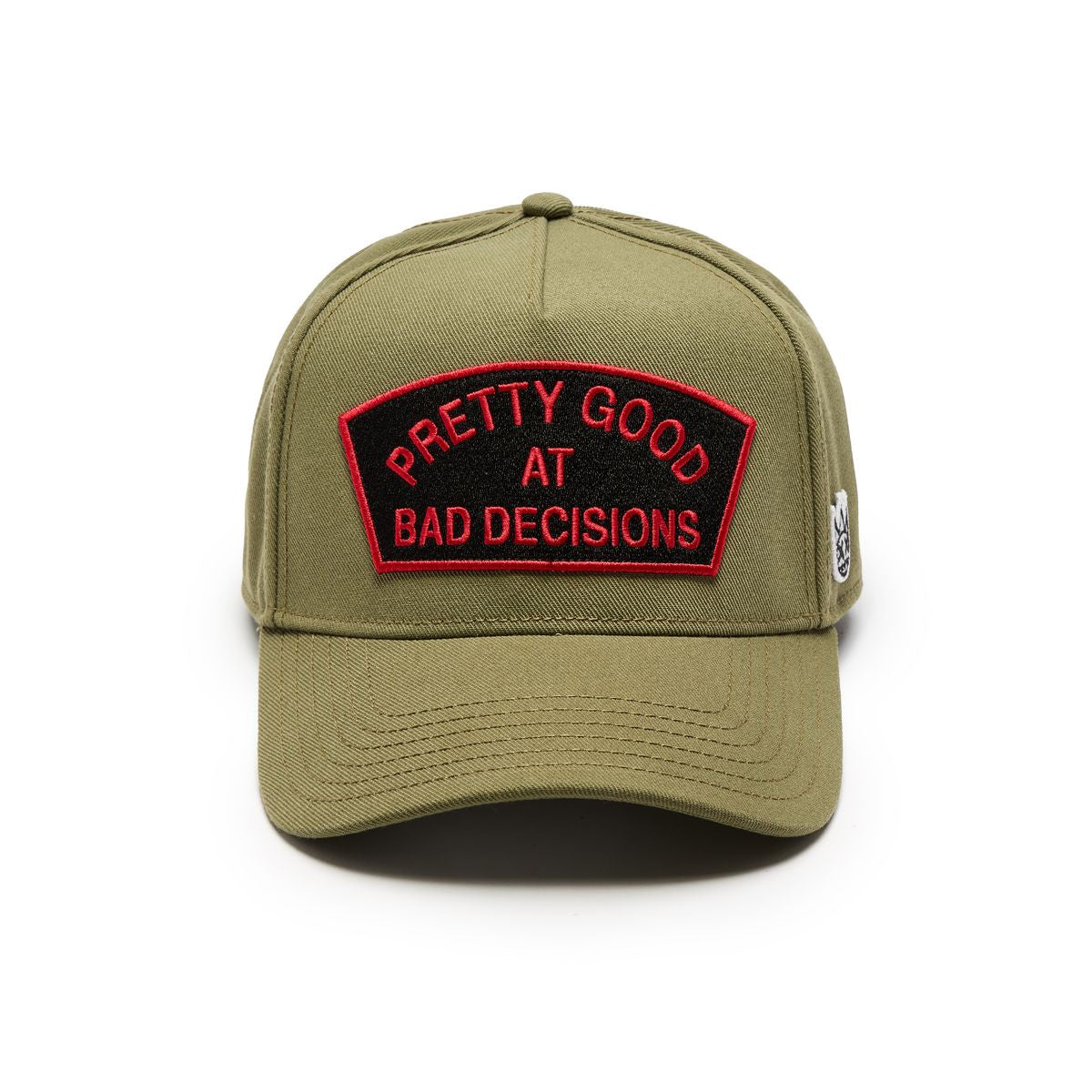 Cult Bad Decisions-A Frame Snapback- Olive