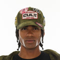 Cult Mesh Back Trucker Hat'Camo Patch'- Camo