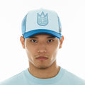 Cult Logo Mesh Back Trucker Hat- Blue Glow