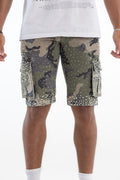 Kindred Rhinestone Denim Shorts-  Green Camo