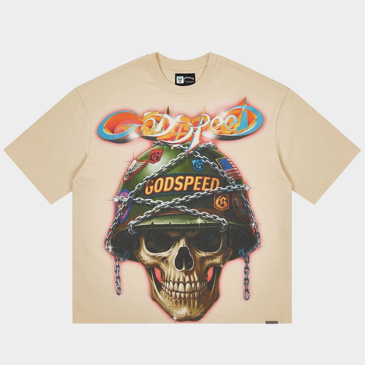Godspeed 'Badges Of Honor' T-Shirt- Beige