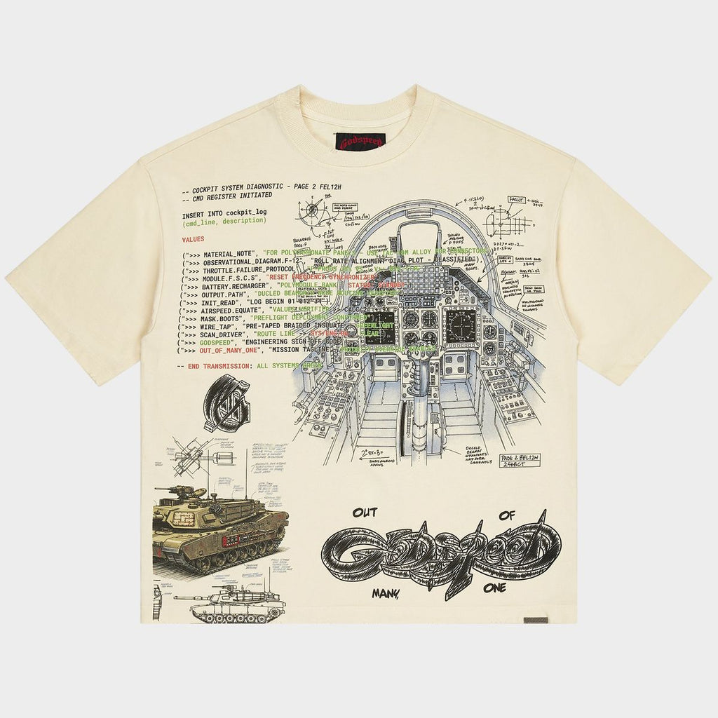 Godspeed 'Art Of War' T-Shirt- Bone