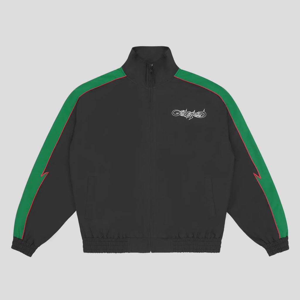 GodSpeed Gt Track Jacket- Black/Green/Red