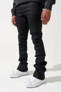 Serenede 'Caviar' Wax Stacked Jeans- Black