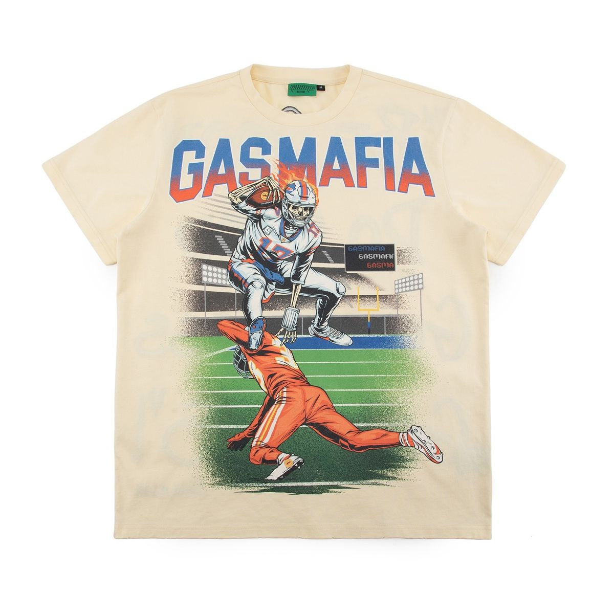 Gas NYC  'Gas Mafia' T-Shirt- Cream