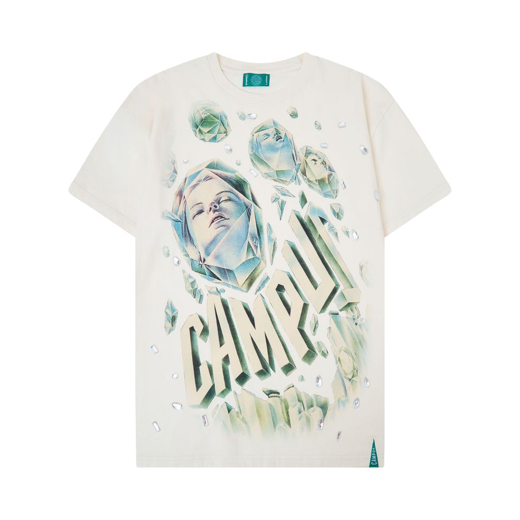 Campus  'Crystal Mind' T-Shirt- Cream