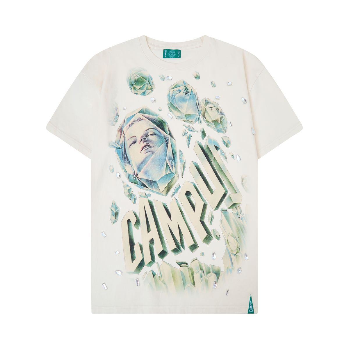 Campus  'Crystal Mind' T-Shirt- Cream