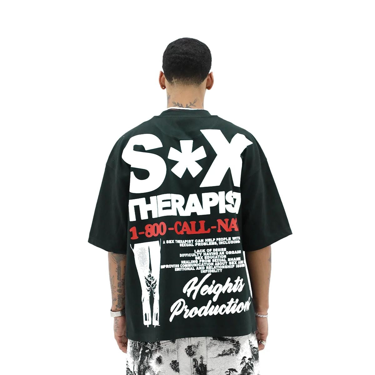 Heights  'The Sex Therapist' T-Shirt- Black