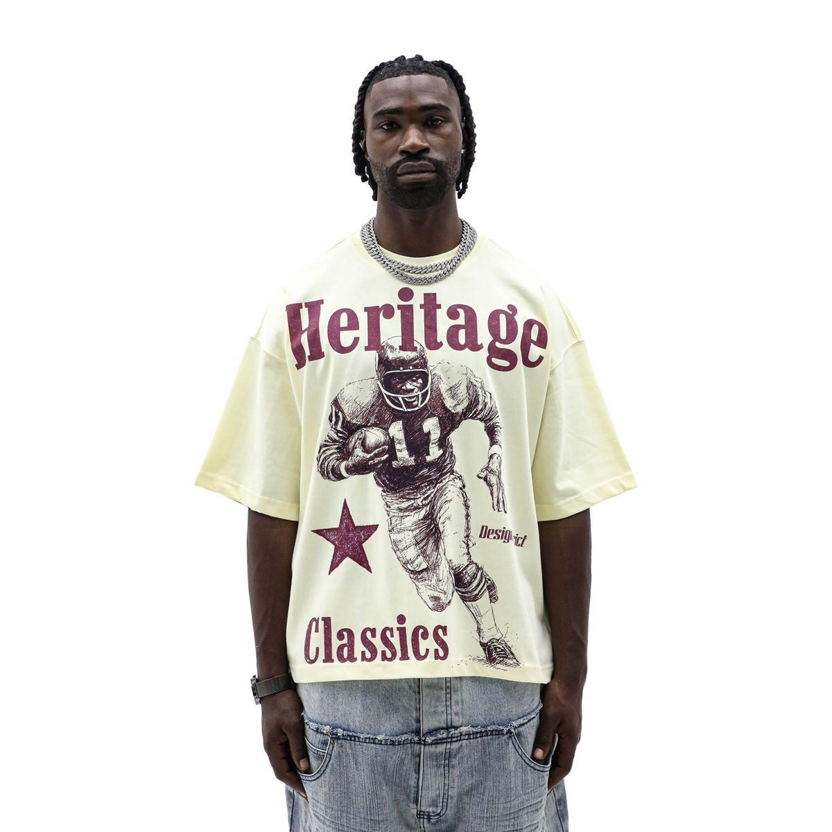 Heights 'Heritage Gridiron Classic' T-Shirt- Creahem
