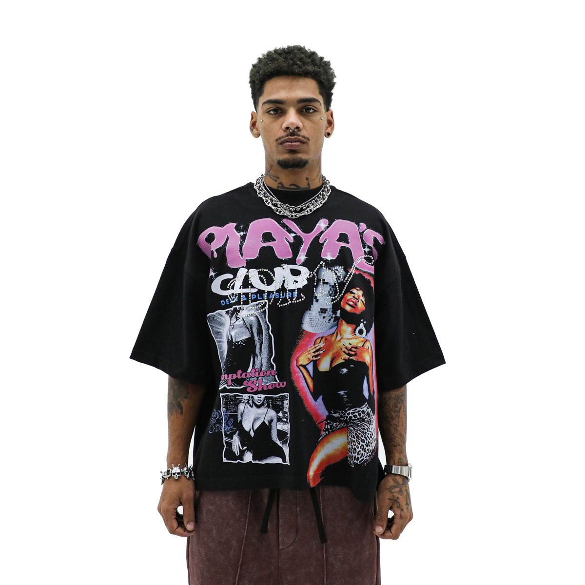 Heights  'Temptation Show' T-Shirt- Black