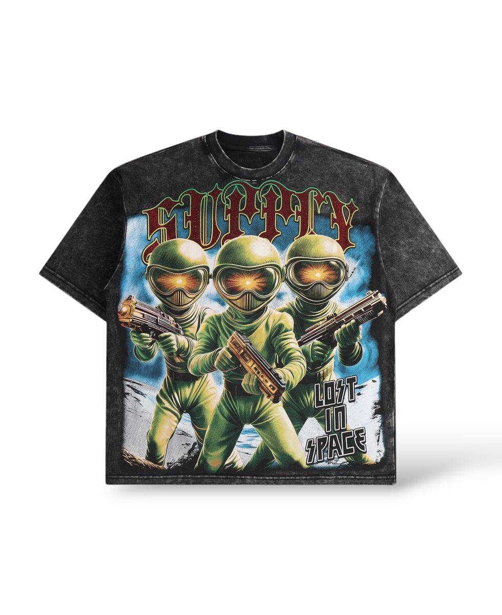 Supply Studios  'OuterSpace' T-Shirt- Black
