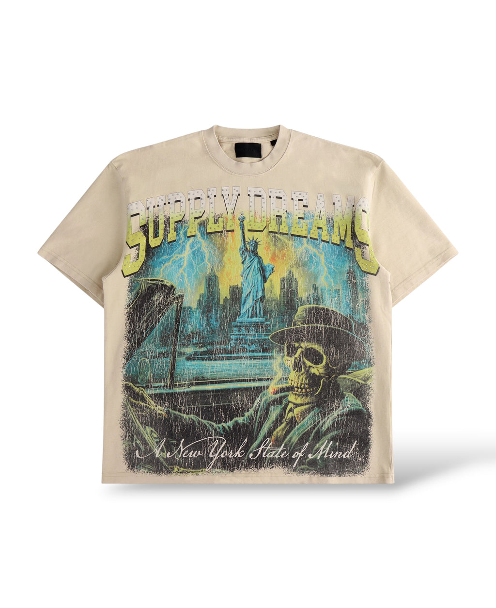 Supply Studios State Of Mind T-Shirt- Bone