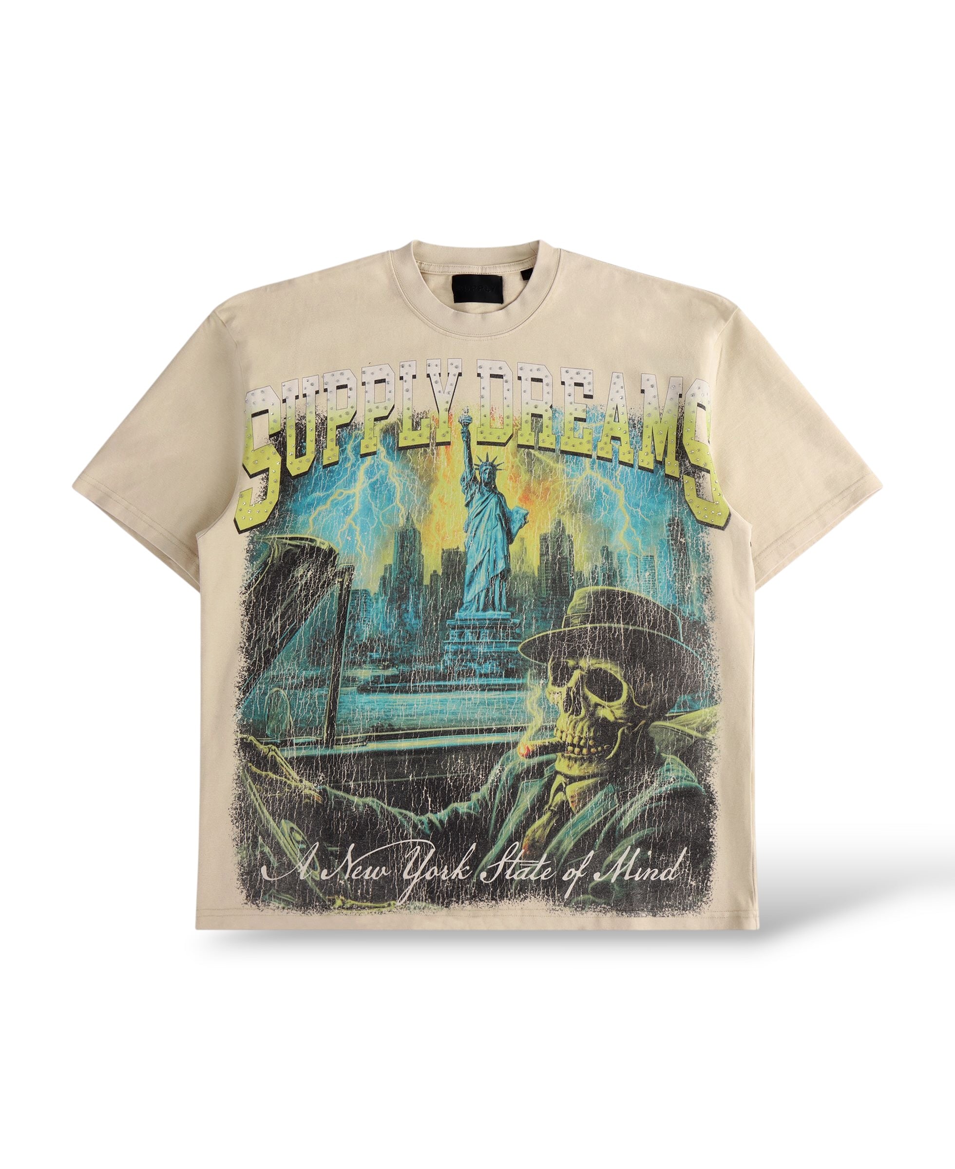 Supply Studios State Of Mind T-Shirt- Bone