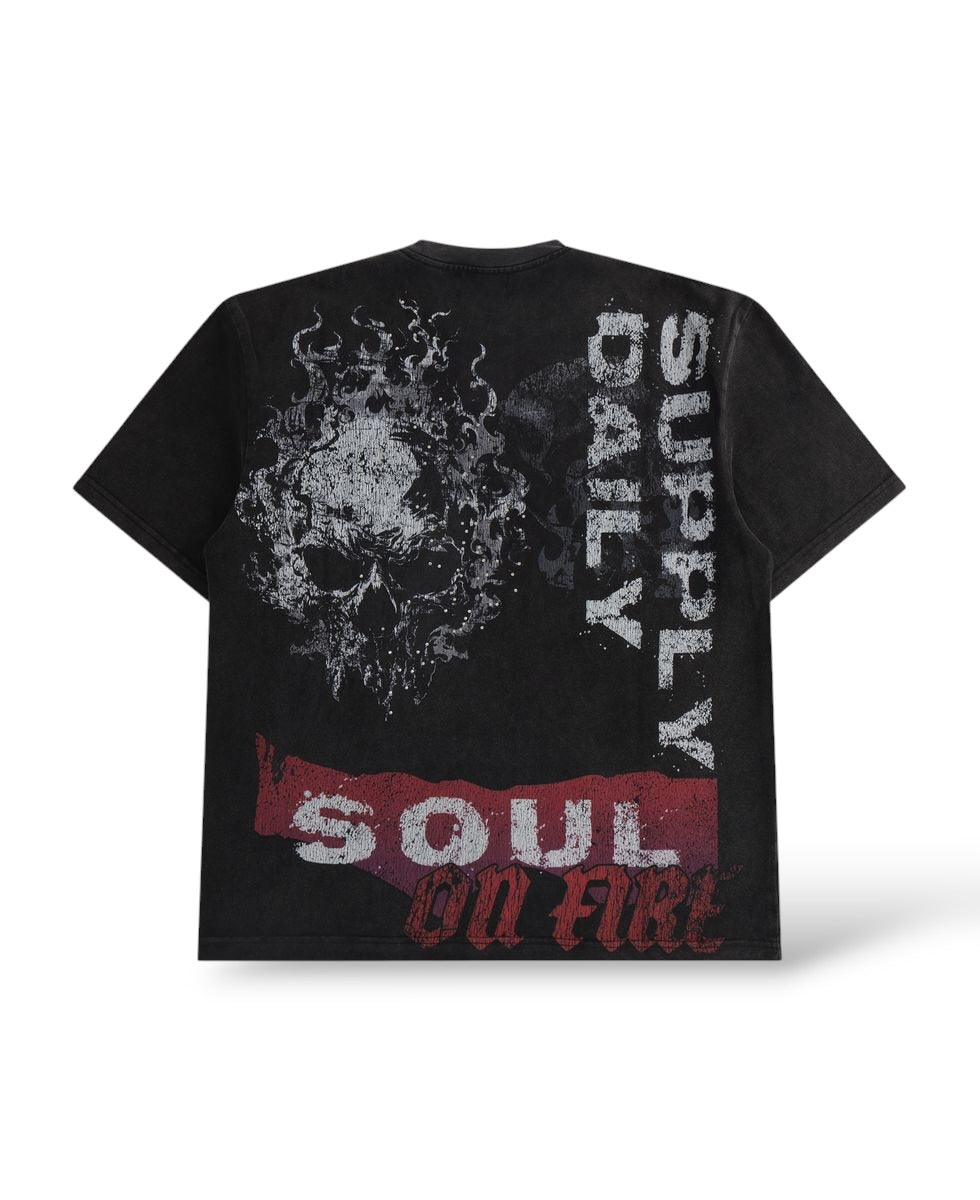 Supply Studios  'Soul On Fire' T-Shirt- Black