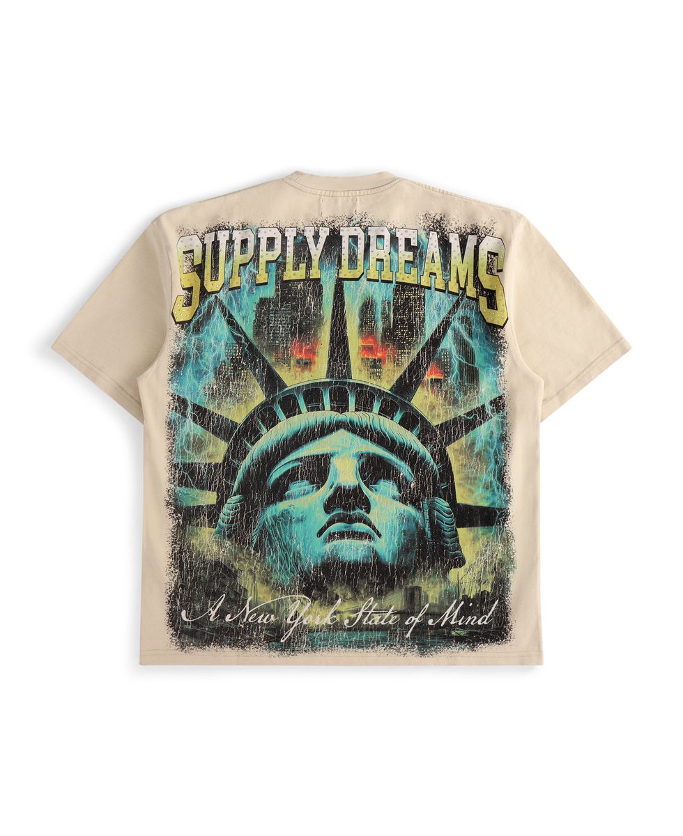 Supply Studios State Of Mind T-Shirt- Bone