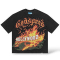 GodSpeed 'HollyWood Inferno' T-Shirt- Black Wash