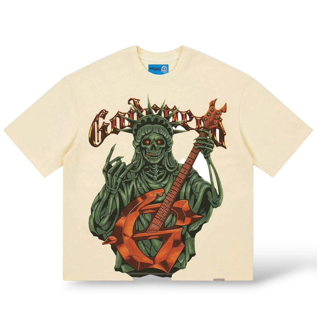 GodSpeed 'Liberty Rock' T-Shirt- Cream