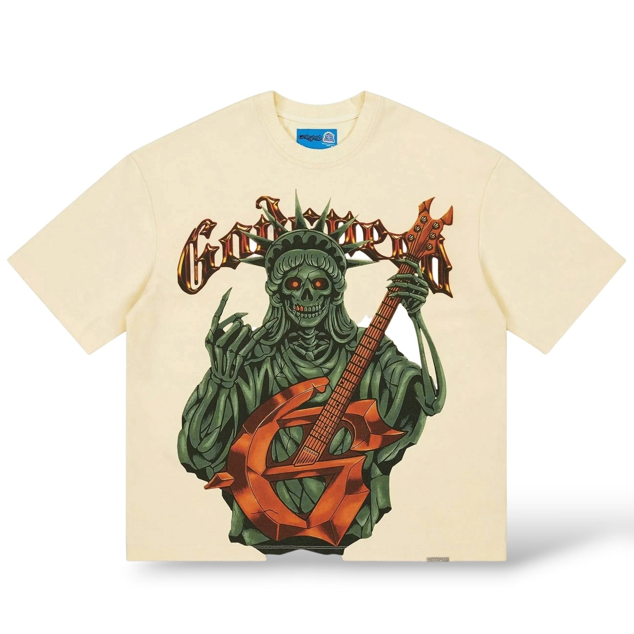 GodSpeed 'Liberty Rock' T-Shirt- Cream