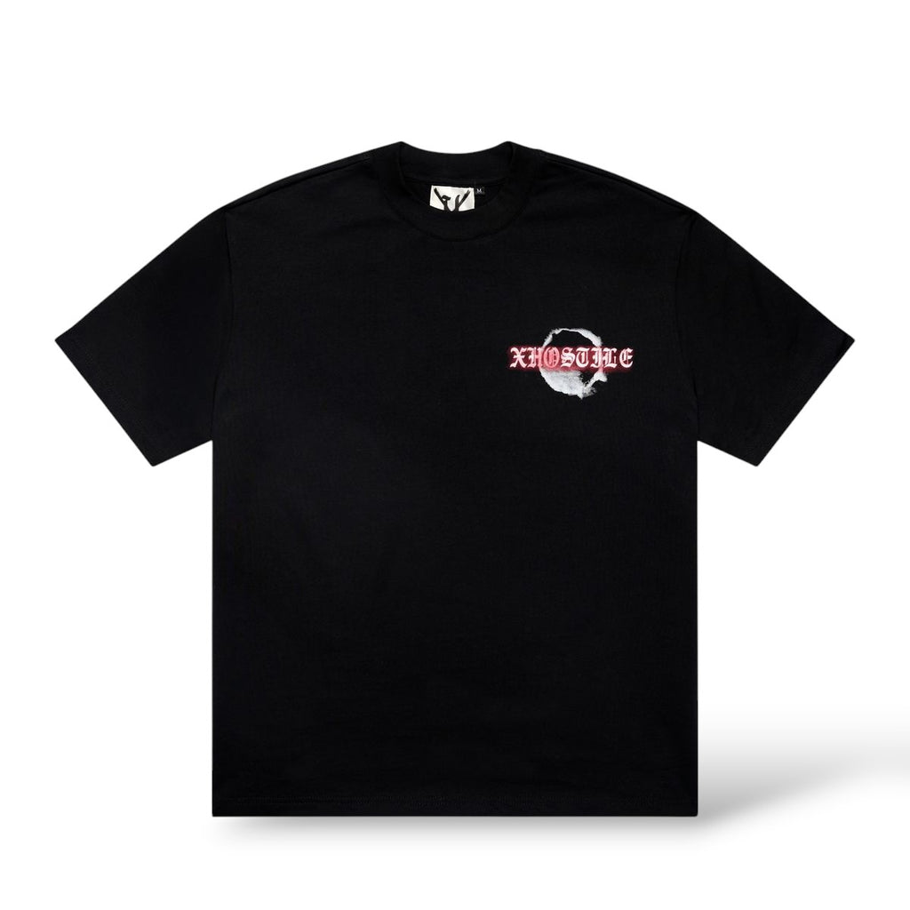 X Hostile 'Extinction Red' T-Shirt- Black/Red